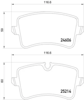 Hella Pagid Rear Disc Brake Pad Set - 4G0698451J
